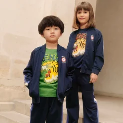 KENZO KIDS Tops*Boys Green Cotton Varsity Tiger Top