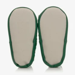 Powell Craft Slippers|Slippers*Boys Green Dinosaur Slipper Socks