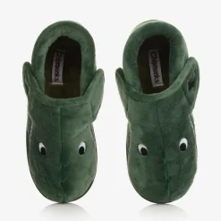 Chipmunks Slippers|Slippers*Boys Green Dinosaur Velcro Slippers