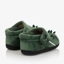 Chipmunks Slippers|Slippers*Boys Green Dinosaur Velcro Slippers