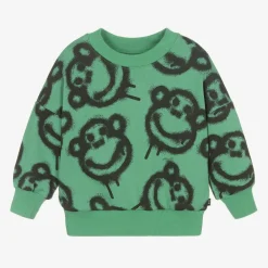 Rock Your Baby Tops*Boys Green Graffiti Monkey Sweatshirt