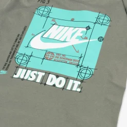 Nike Tops*Boys Green Graphic Print Cotton T-Shirt