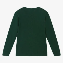 Dr. Kid Tops*Boys Green Knitted Cotton & Wool Sweater