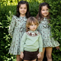 Foque Tops*Boys Green Knitted Sweater