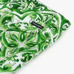 Dolce amp; Gabbana Swimwear*Boys Green Majolica Print Swim Shorts