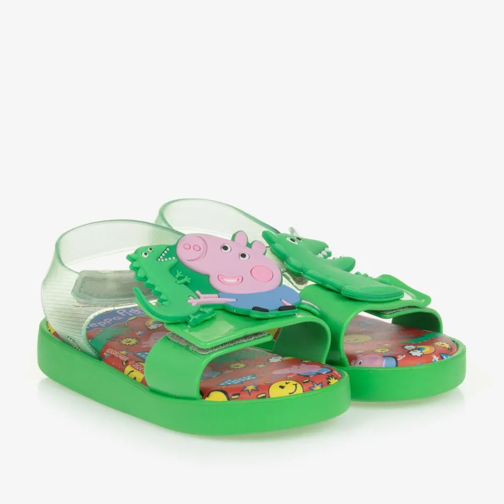Mini Melissa Sandals|Sandals*Boys Green Peppa Pig Jelly Sandals