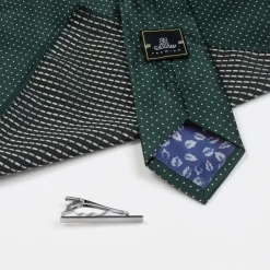 House of Cavani Clothing Accessories*Boys Green Satin Polka Dot Tie Set