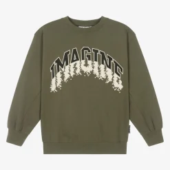 Molo Tops*Boys Green Slogan Sweatshirt Growth