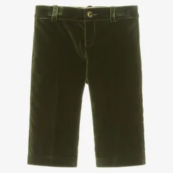 Gucci Trousers*Boys Green Velvet Trousers