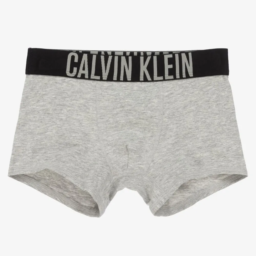 Calvin Klein Underwear*Boys Grey & Blue Cotton Boxers (2 Pack)