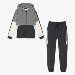 Mayoral Nukutavake Tracksuits*Boys Grey & Blue Jersey Tracksuit