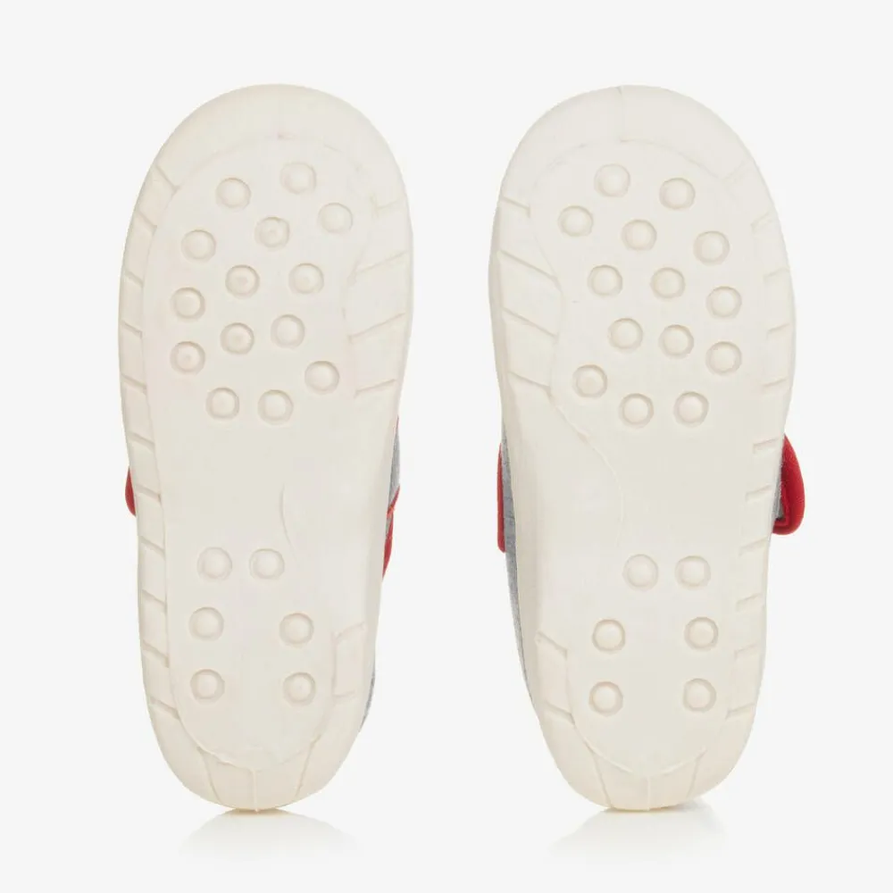 Playshoes Slippers|Slippers*Boys Grey & Red Car Slippers