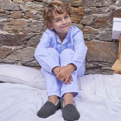 Pisamonas Slippers|Slippers*Boys Grey Cable Knit Slippers