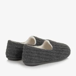 Pisamonas Slippers|Slippers*Boys Grey Cable Knit Slippers