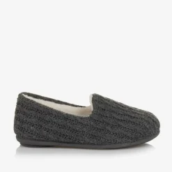 Pisamonas Slippers|Slippers*Boys Grey Cable Knit Slippers