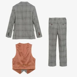 Romano Suits*Boys Grey Check Suit