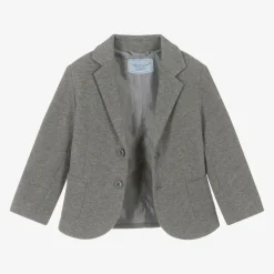 Tutto Piccolo Coats & Jackets*Boys Grey Cotton Blazer