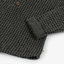 1 + in the family Tops*Boys Grey Cotton Houndstooth Top