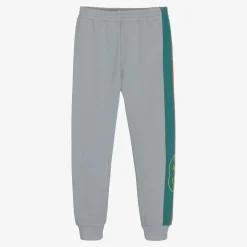 Gucci Trousers*Boys Grey Cotton Logo Joggers