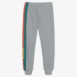 Gucci Trousers*Boys Grey Cotton Logo Joggers