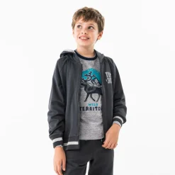 Boboli Tops*Boys Grey Cotton Moose Top