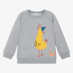 Stella McCartney Kids Tops*Boys Grey Cotton Sweatshirt