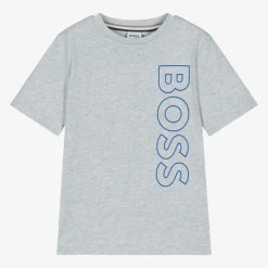 BOSS Tops*Boys Grey Cotton T-Shirt