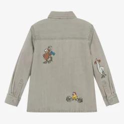 Stella McCartney Kids Tops*Boys Grey Denim Shirt