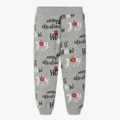 NAME IT Trousers*Boys Grey Festive Cotton Joggers
