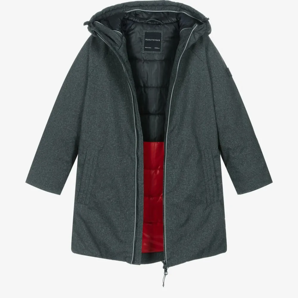 Mayoral Nukutavake Coats & Jackets*Boys Grey Hooded Parka Coat