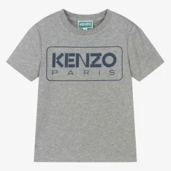 KENZO KIDS Tops*Boys Grey Marl Cotton T-Shirt