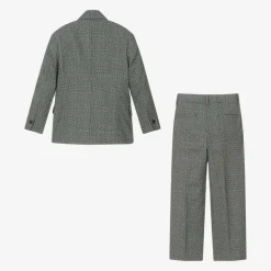 BOSS Suits*Boys Grey Monogram Logo Suit
