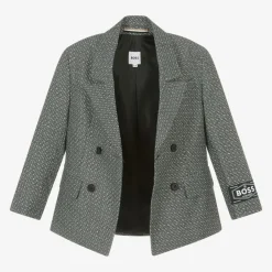 BOSS Suits*Boys Grey Monogram Logo Suit