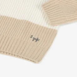 Il Gufo Tops*Boys Grey Striped Wool Sweater