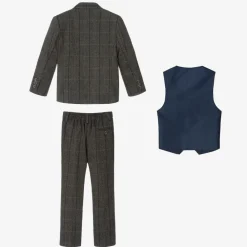 House of Cavani Suits|Suits*Boys Grey Tweed Albert Suit
