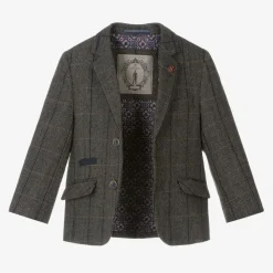House of Cavani Suits|Suits*Boys Grey Tweed Albert Suit