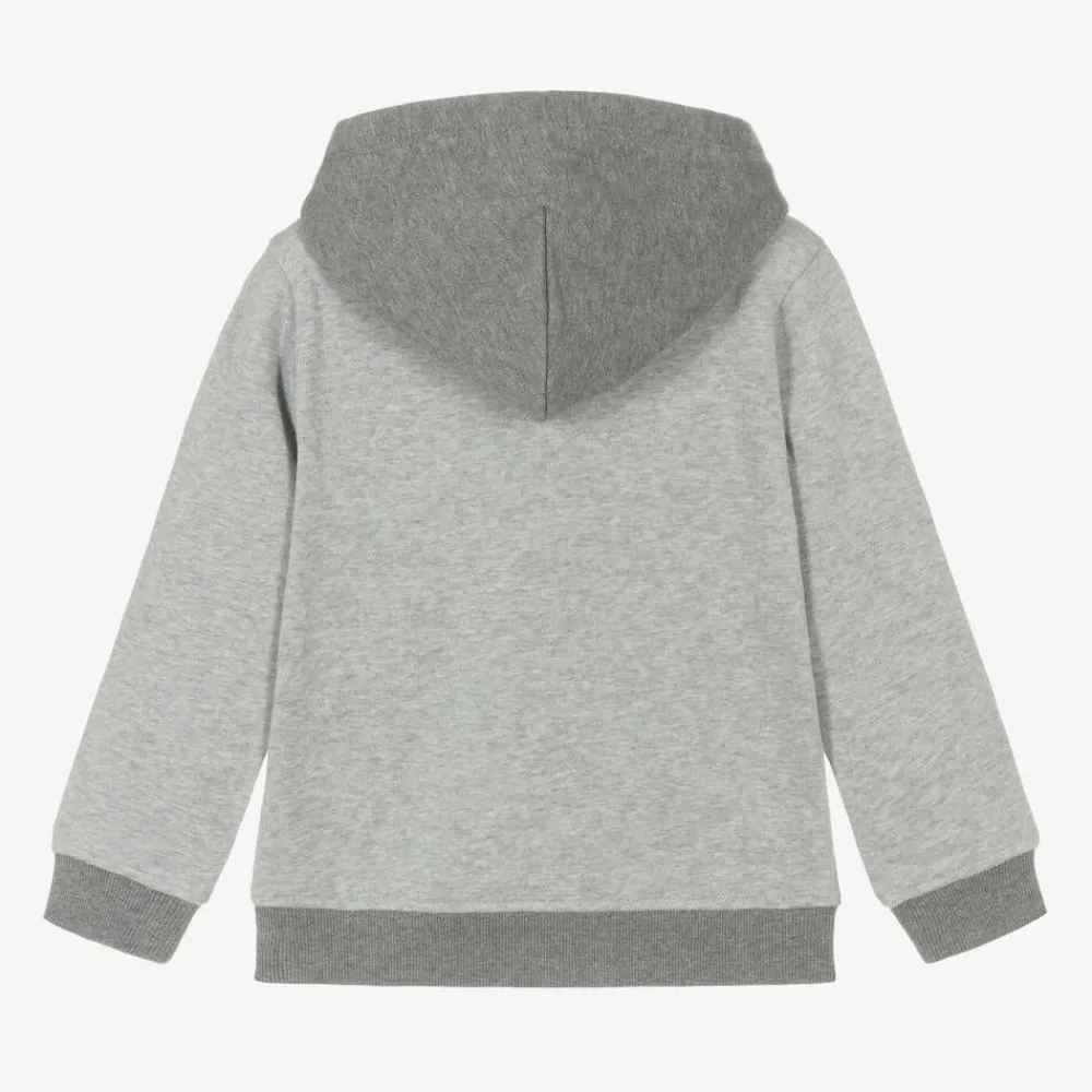 Tommy Hilfiger Tops*Boys Grey Varsity Logo Cotton Hoodie