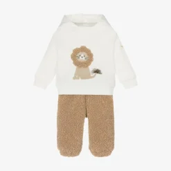 Il Gufo Tracksuits*Boys Ivory & Beige Bouclé Tracksuit