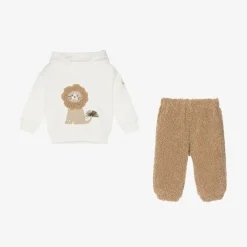 Il Gufo Tracksuits*Boys Ivory & Beige Bouclé Tracksuit