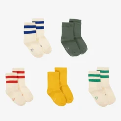 Petit Bateau Socks*Boys Ivory Ankle Socks (5 Pack)