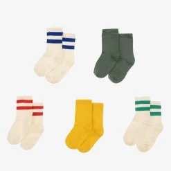 Petit Bateau Socks*Boys Ivory Ankle Socks (5 Pack)