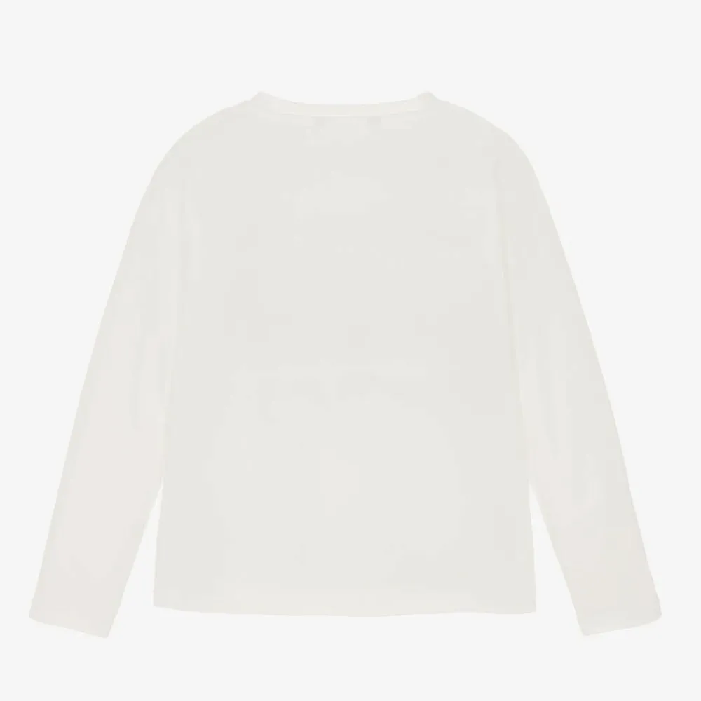 Mayoral Nukutavake Tops*Boys Ivory Cotton Basketball Top