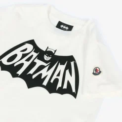Moncler Enfant Tops*Boys Ivory Cotton Batman Print T-Shirt