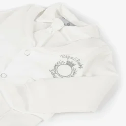 Beau KiD Gifts|Babysuits*Boys Ivory Cotton Crest Babysuit Set