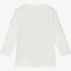 Moncler Enfant Tops*Boys Ivory Cotton Embossed Top