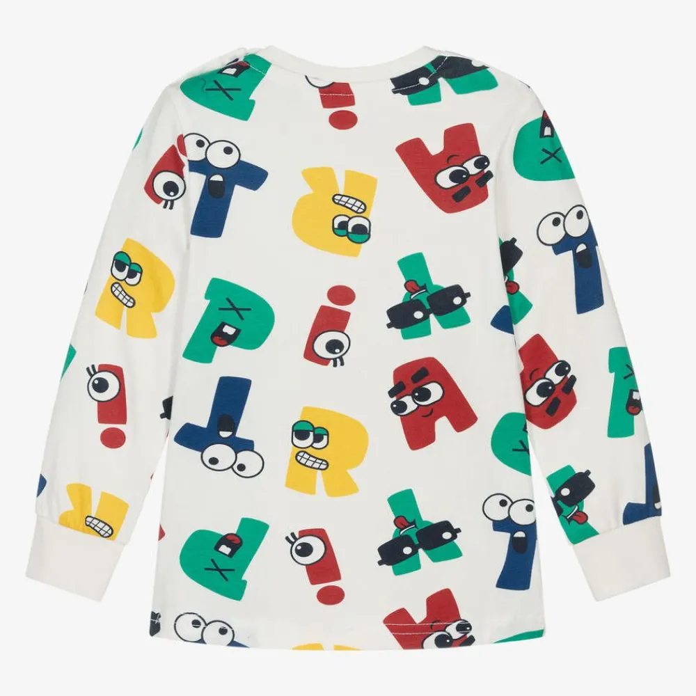 iDO Baby Tops*Boys Ivory Cotton Letters Top