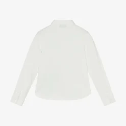 Emporio Armani Tops*Boys Ivory Cotton Piqué Shirt