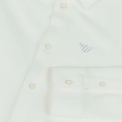 Emporio Armani Tops*Boys Ivory Cotton Piqué Shirt