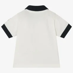 Moncler Enfant Tops*Boys Ivory Cotton Polo Shirt