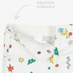 Stella McCartney Kids Shorts*Boys Ivory Cotton Printed Shorts